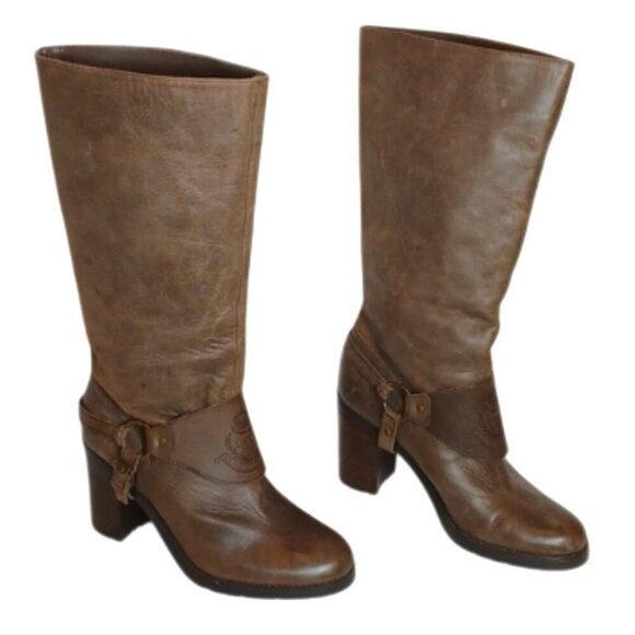 Lauren  RALPH LAUREN Delsa Tall Knee High Equestrian Riding Boots size 7.5 - Picture 1 of 16